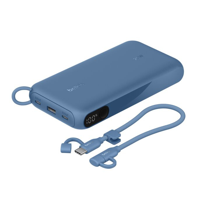 Зарядний пристрій Power Bank Belkin 20000мАh, 20W, with Display (Blue) (BPB028HQBL)