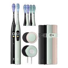 Набор зубных электрощеток Oclean X Ultra 20 S Duo Set (Green/Black) (6970810557152)