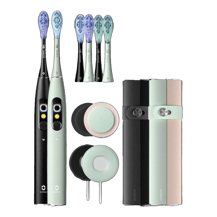 Набор зубных электрощеток Oclean X Ultra 20 S Duo Set (Green/Black) (6970810557152)