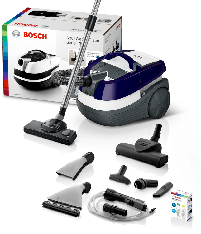 Пылесос моющий с аквафильтром Bosch Serie 4 AquaWash&Clean BWD41740 (UA)