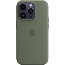 Silicone Case with MagSafe для iPhone 14 Pro Max (FoxConn) (Olive)
