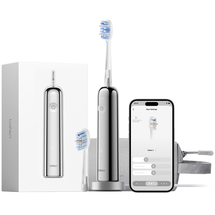 Зубна електрощітка Laifen Wave PRO Steel (Silver) (1TB92-S-XX-SS-002)