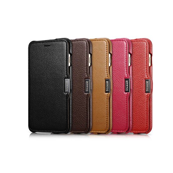 Футляр iCareR для iPhone 6+/6S+ Litchi Pattem Leather Series Side-open