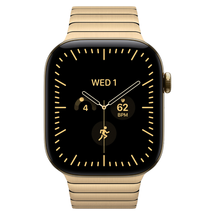 Apple Watch Series 12 GPS+LTE, 46mm Radiant Gold Titanium Case with Radiant Gold Link Bracelet