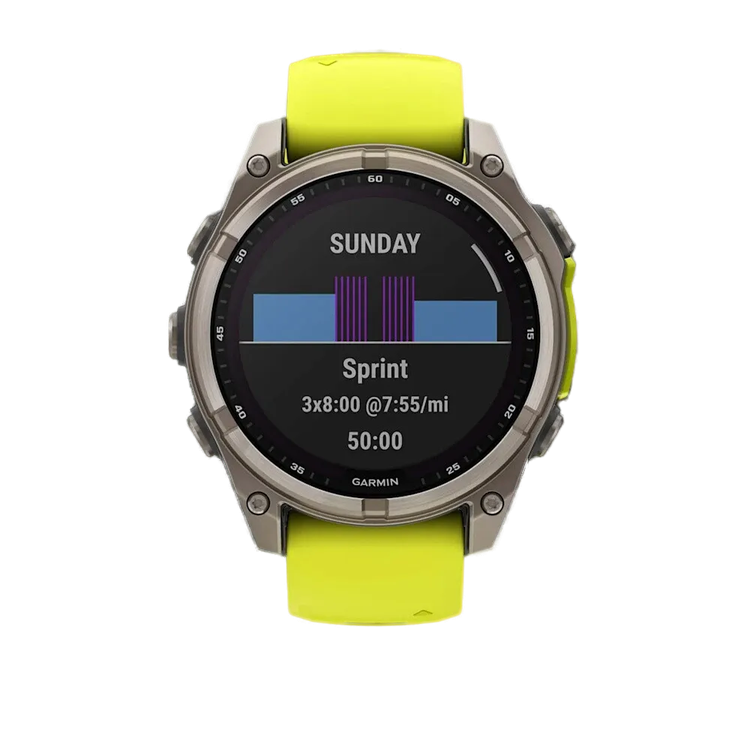 Garmin Fenix 8 51mm Solar Sapphire Titanium with Amp Yellow/Graphite Silicone Band (010-02907-20/21)
