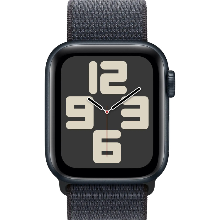 Apple Watch SE 2 GPS 40mm Midnight Aluminium Case w. Ink Sport Loop (MXEA3)