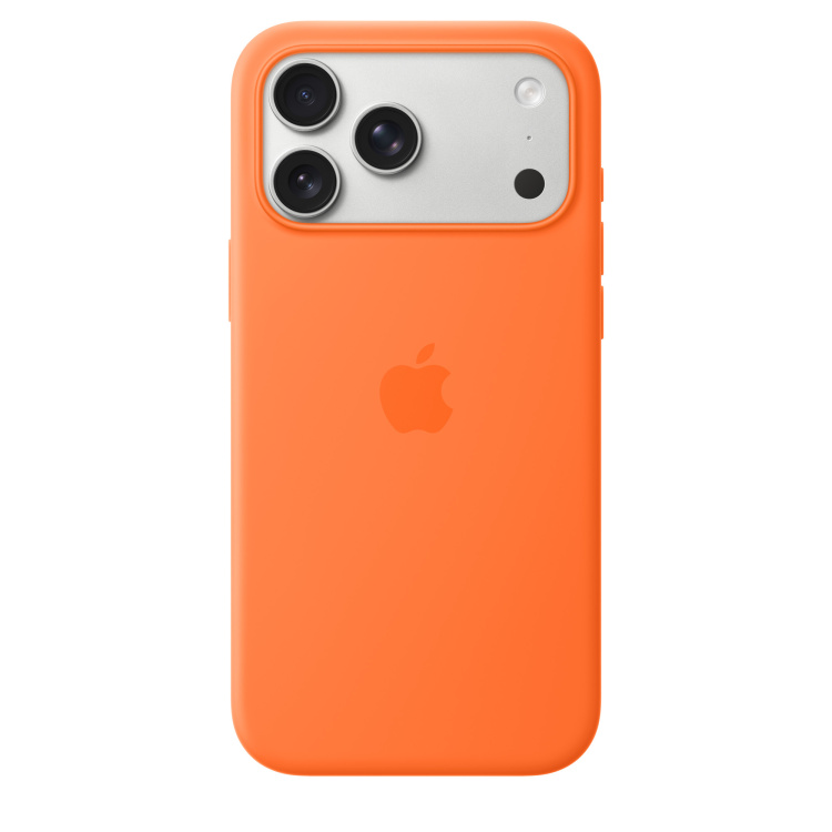 Чохол Apple Silicone Case with Magsafe для iPhone 17 Pro Max Orange (MGFL4) Чохол Apple Silicone Case with Magsafe для iPhone 17 Pro Max Orange (MGFL4)