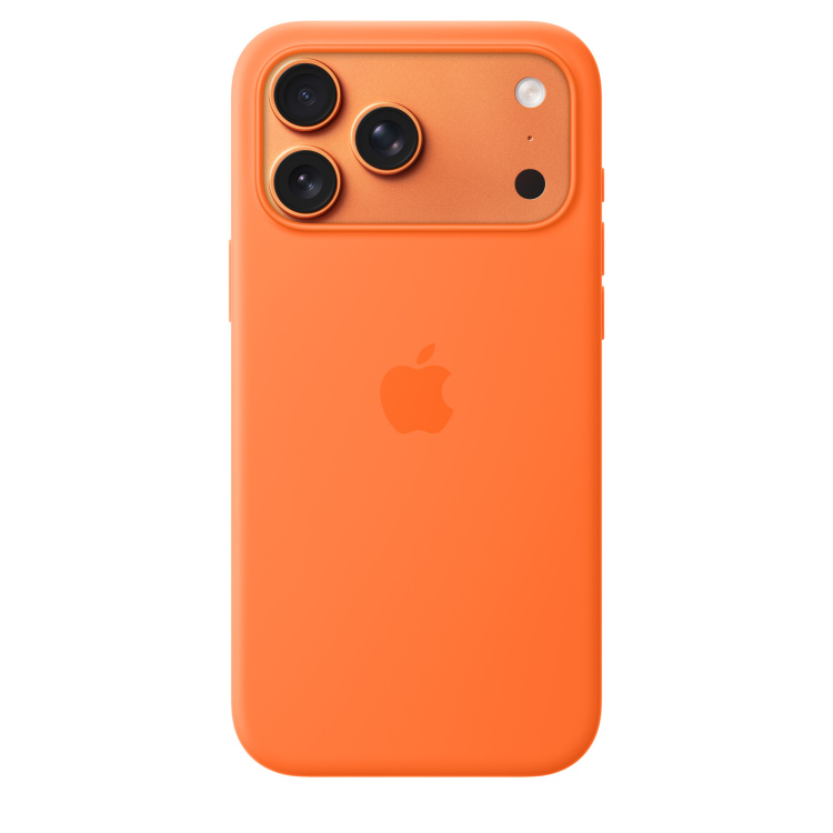 Чохол Apple Silicone Case with Magsafe для iPhone 17 Pro Max Orange (MGFL4) Чохол Apple Silicone Case with Magsafe для iPhone 17 Pro Max Orange (MGFL4)