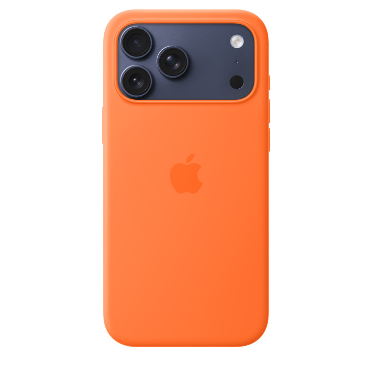 Чохол Apple Silicone Case with Magsafe для iPhone 17 Pro Max Orange (MGFL4) Чохол Apple Silicone Case with Magsafe для iPhone 17 Pro Max Orange (MGFL4)