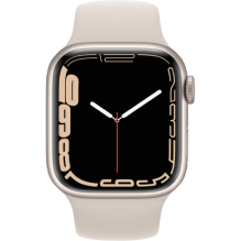 Apple Watch Series 7 GPS + LTE 41mm Starlight Aluminum Case With Starlight Sport Band (MKH83)