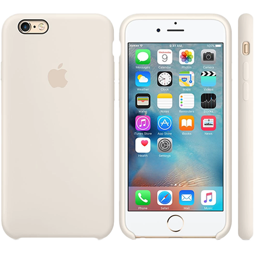 Чехол Smart Silicone Case для iPhone 6+/6S+ Original (FoxConn) (Antique White)
