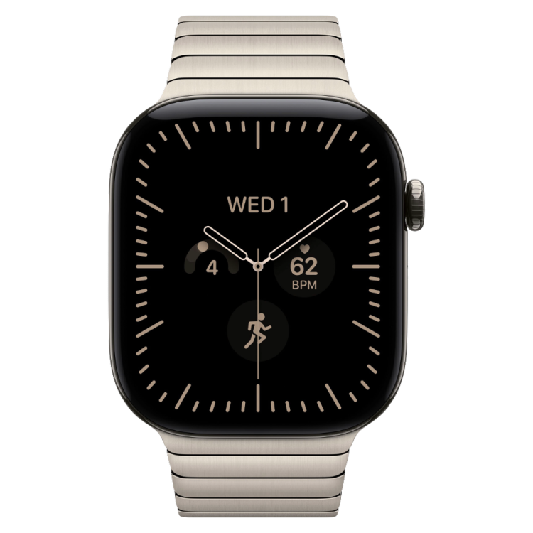 Apple Watch Series 12 GPS+LTE, 46mm Natural Titanium Case with Natural Link Bracelet