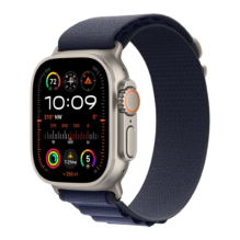 Apple Watch Ultra 2 49mm Natural Titanium Case with Navy Alpine Loop (Small) 2024 (MYT33/ MXMX3)