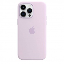 Silicone Case with MagSafe для iPhone 14 Pro (FoxConn) (Lilac)