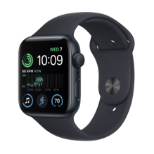 Apple Watch SE 2 44mm LTE Midnight Aluminium Case with Midnight Sport Band (MNPY3)