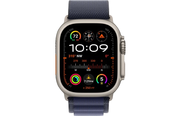 Apple Watch Ultra 2 49mm Natural Titanium Case with Navy Alpine Loop (Medium) 2024 (MYT33/ MXMY3)