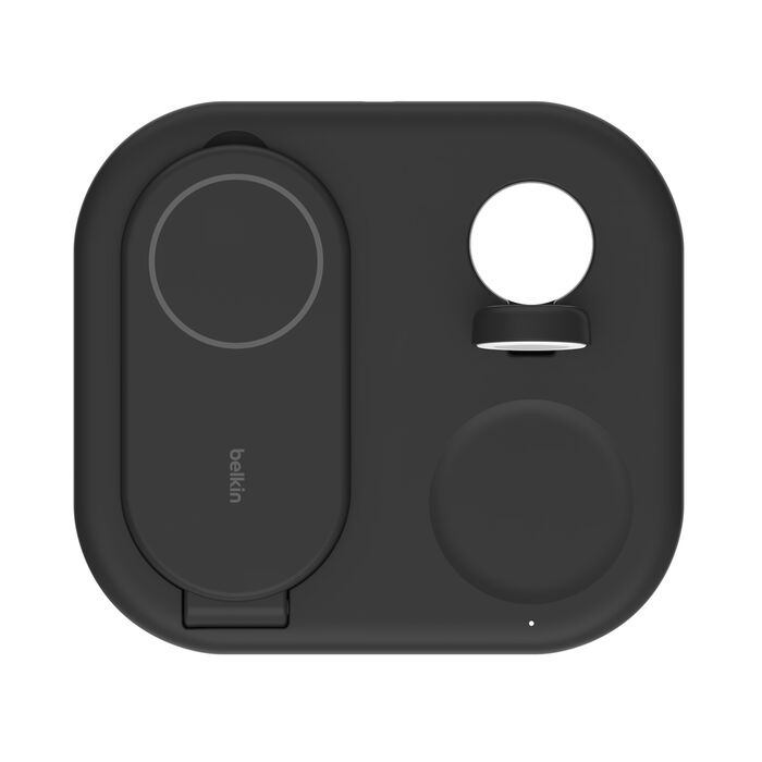 Беспроводная зарядка Belkin 3в1 Magnetic Foldable iPhone/Watch/AirPods, Qi2 15Вт Black (WIZ029vfBK)