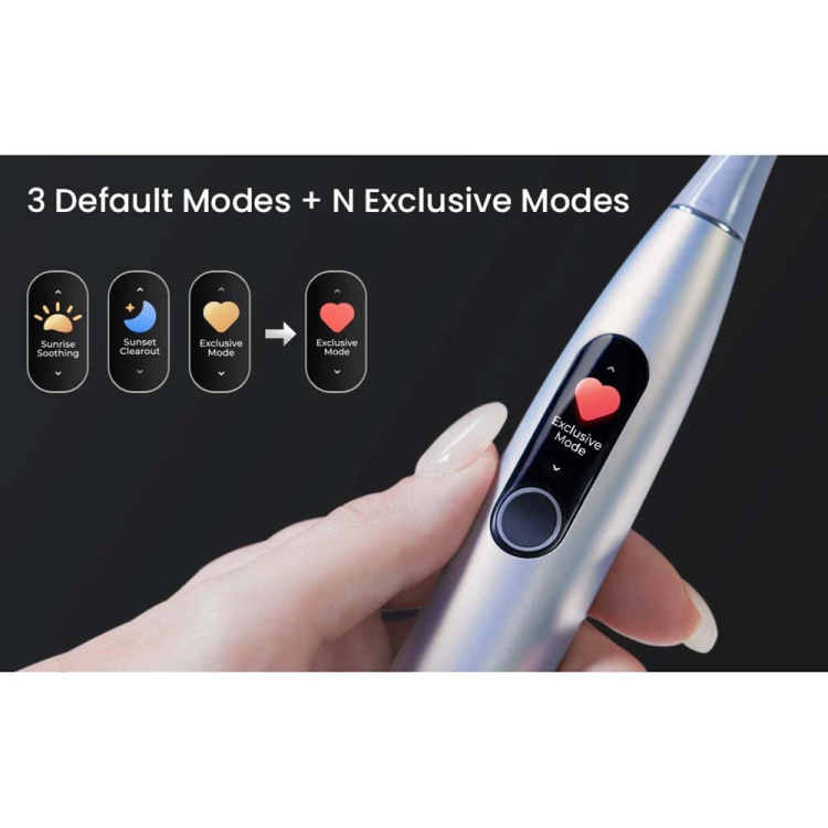 Электрическая зубная щетка Oclean X Plus Pro Digital Silver (6970810556179)