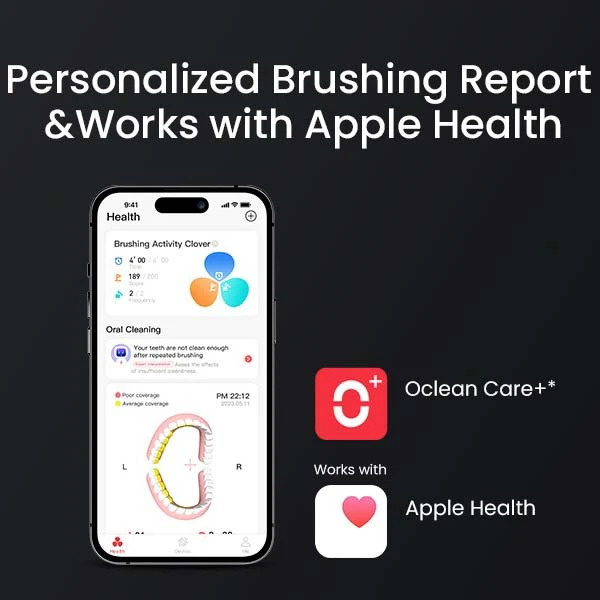 Электрическая зубная щетка Oclean X Plus Pro Digital Silver (6970810556179)