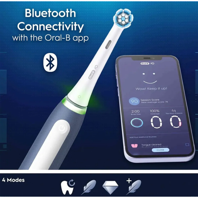 Зубна електрощітка BRAUN Oral-B iO Series 4 My Way (Ocean Blue) (iOG4K.2N6.1DK)