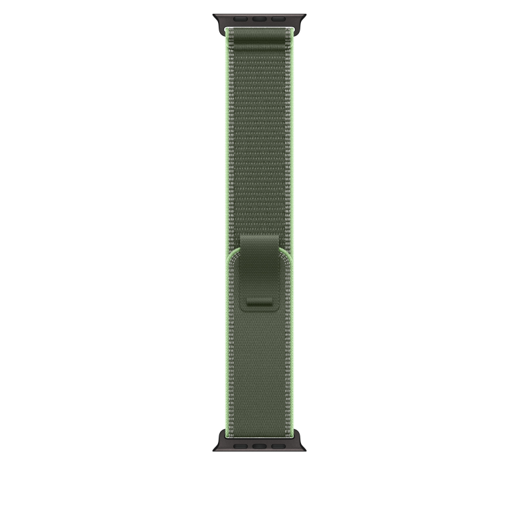 Ремінець Apple Trail Loop Band для Apple Watch 44/45/46/49mm Green/Neon Black Titanium - S/M