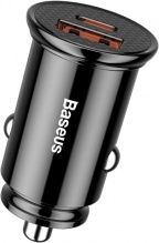 Прикурювач Baseus Circular Plastic 30W USB-C+USB (Black)