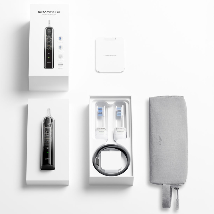 Зубна електрощітка Laifen Wave PRO Transparent (Black) (1TB92-P-XX-CR-002)