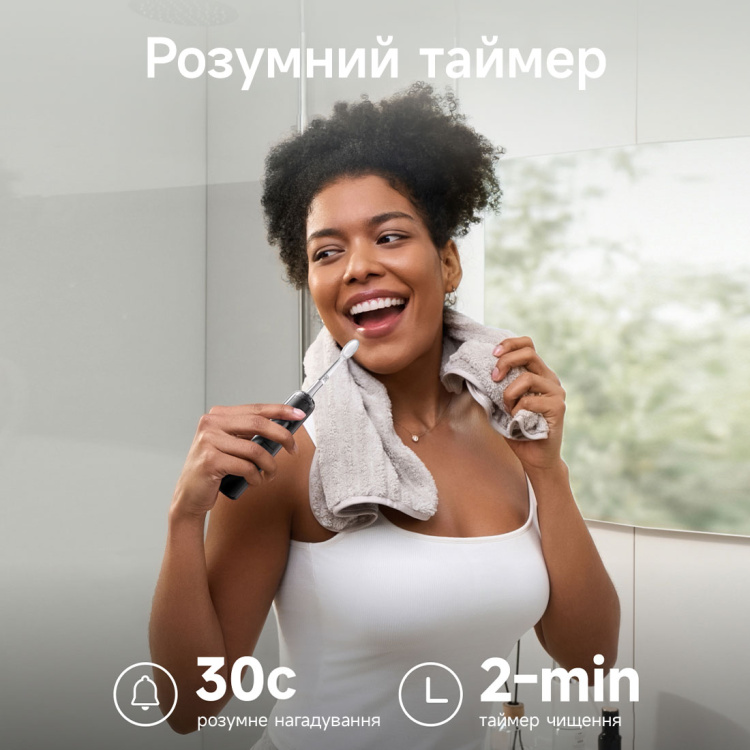 Зубна електрощітка Laifen Wave PRO Transparent (Black) (1TB92-P-XX-CR-002)