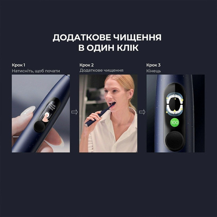 Электрическая зубная щетка Oclean X Plus Pro Digital Blue (69708105561862)