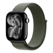 Apple Watch Series 11 GPS, 42mm Jet Black Aluminum Case with Forest Sport Loop Apple Watch Series 11 GPS, 42mm Jet Black Aluminum Case with Forest Sport Loop