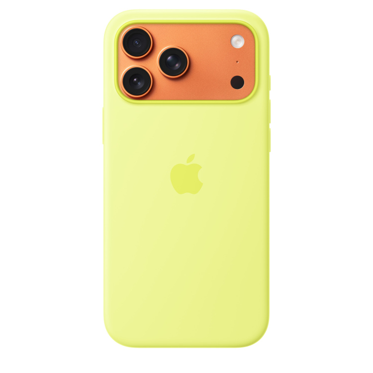 Чохол Apple Silicone Case with Magsafe для iPhone 17 Pro Max Neon Yellow (MGFM4) Чохол Apple Silicone Case with Magsafe для iPhone 17 Pro Max Neon Yellow (MGFM4)