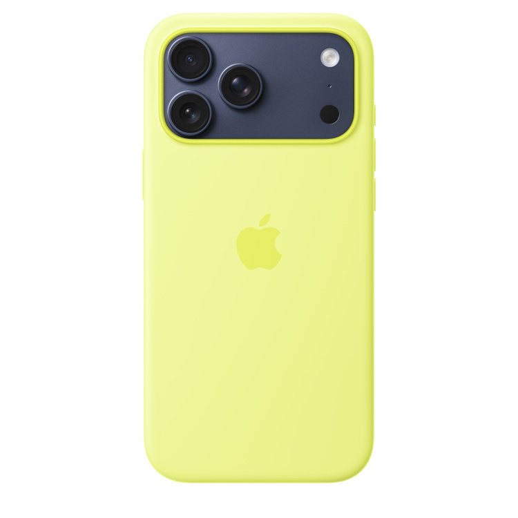 Чохол Apple Silicone Case with Magsafe для iPhone 17 Pro Max Neon Yellow (MGFM4)