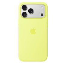 Чохол Apple Silicone Case with Magsafe для iPhone 17 Pro Max Neon Yellow (MGFM4)