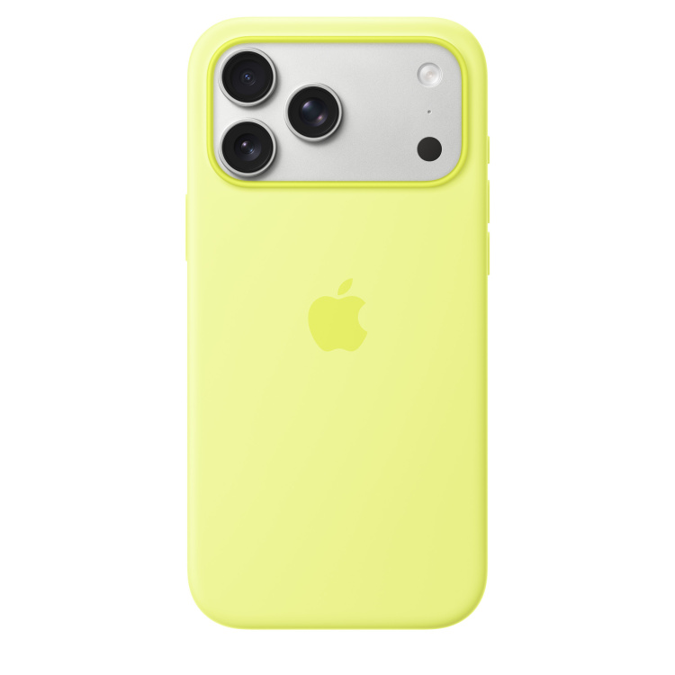 Чохол Apple Silicone Case with Magsafe для iPhone 17 Pro Max Neon Yellow (MGFM4) Чохол Apple Silicone Case with Magsafe для iPhone 17 Pro Max Neon Yellow (MGFM4)