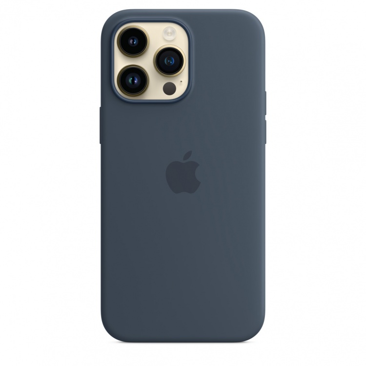 Чохол Apple Silicone Case для iPhone 14 Pro with MagSafe (Storm Blue)