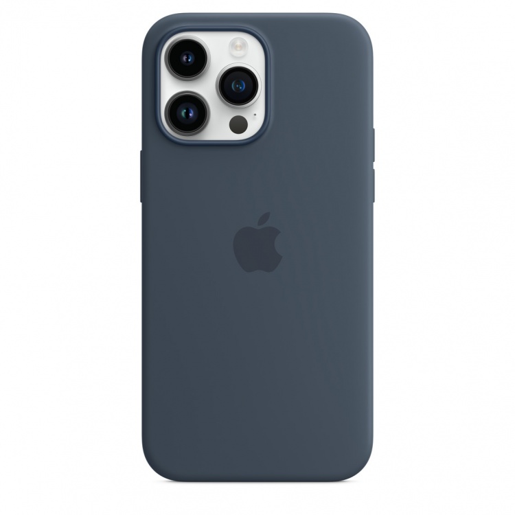 Чохол Apple Silicone Case для iPhone 14 Pro with MagSafe (Storm Blue)