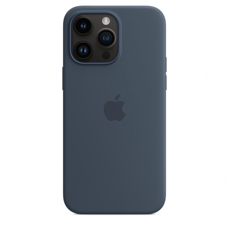 Чехол Apple Silicone Case для iPhone 14 Pro with MagSafe (Storm Blue)