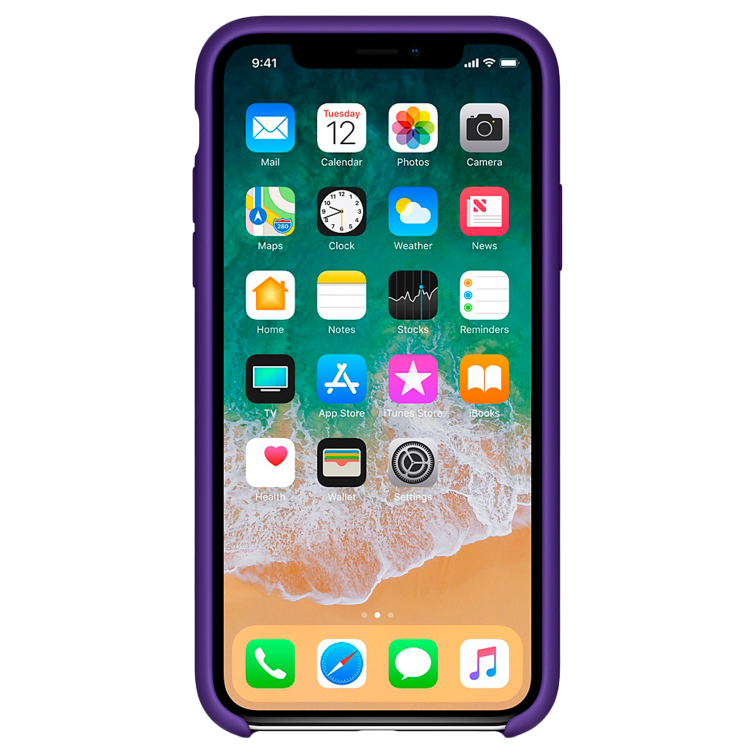 Чехол Smart Silicone Case для iPhone X Original (FoxConn) (Ultra Violet)