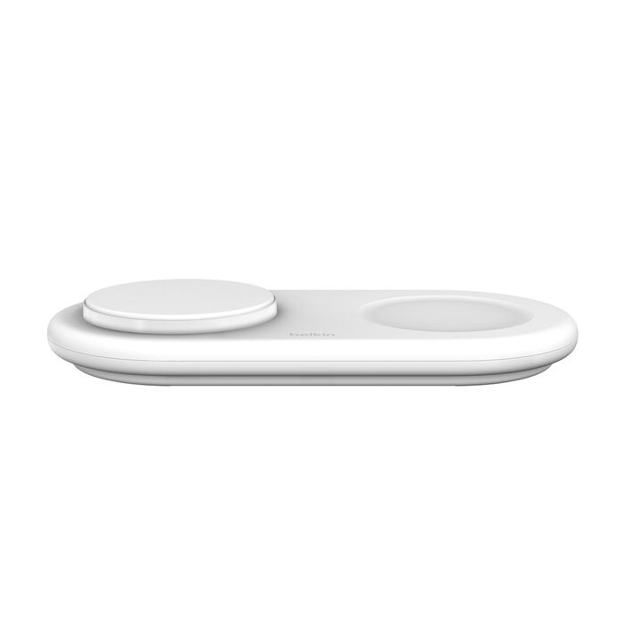 Безпровідна зарядка Belkin 2в1 15Вт Pad Qi2 White (WIZ021VFWH)