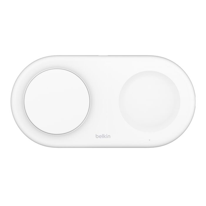 Безпровідна зарядка Belkin 2в1 15Вт Pad Qi2 White (WIZ021VFWH)