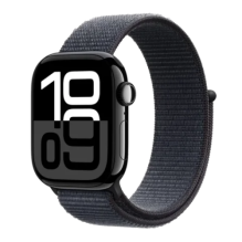 Apple Watch Series 10 46mm Jet Black Aluminum Case with Ink Sport Loop (MWWR3)