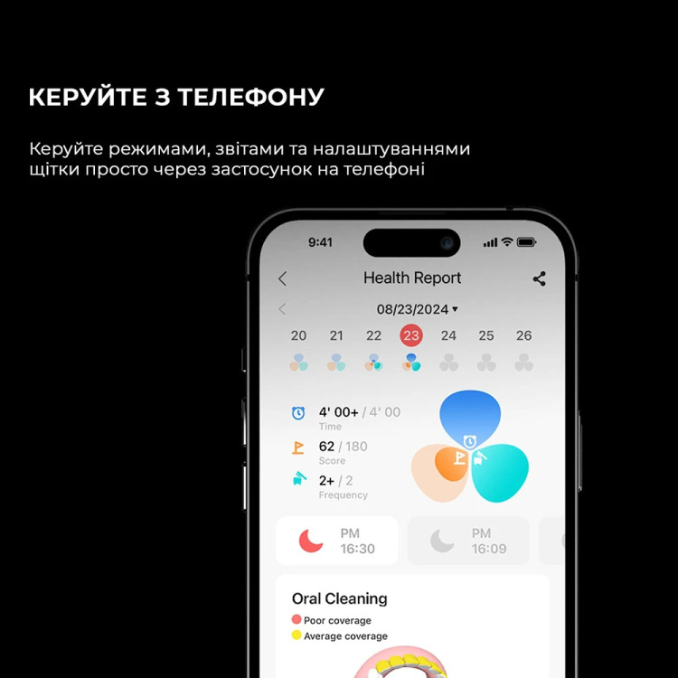 Електрична зубна щітка Oclean X Ultra 20 Electric Toothbrush Black (6970810557121)