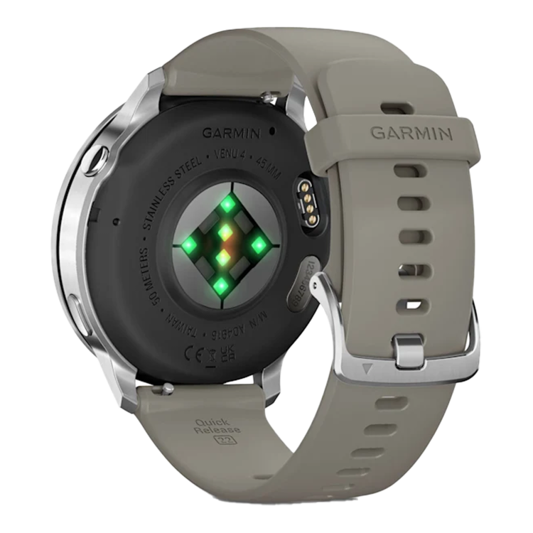 Garmin Venu 4 45mm Silver with Silver Gray Silicone Band (010-03014-01)