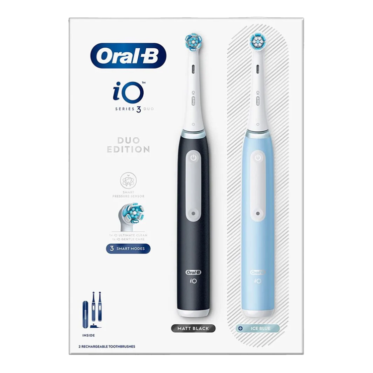 Набор зубных электрощеток BRAUN Oral-B iO Series 3 Duo (iOG3.d.2i6.2K) (Black/Blue)