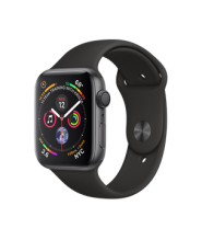 Apple Watch Series 4 GPS 44mm Space Gray Aluminum Case with Black Sport Band (MU6D2)