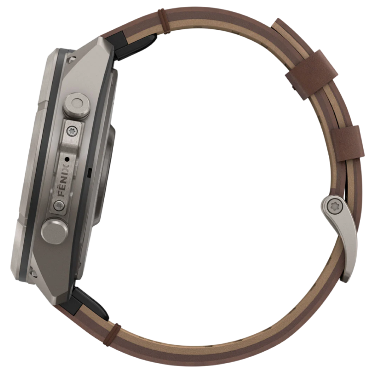 Garmin Fenix 9 Pro 51mm LTE AMOLED Sapphire Titanium with Walnut Leather Band (010-04337-40/41)