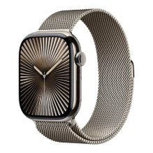 Apple Watch Series 10 46mm Natural Titanium Case with Natural Milanese Loop S/M (MC7Q4)