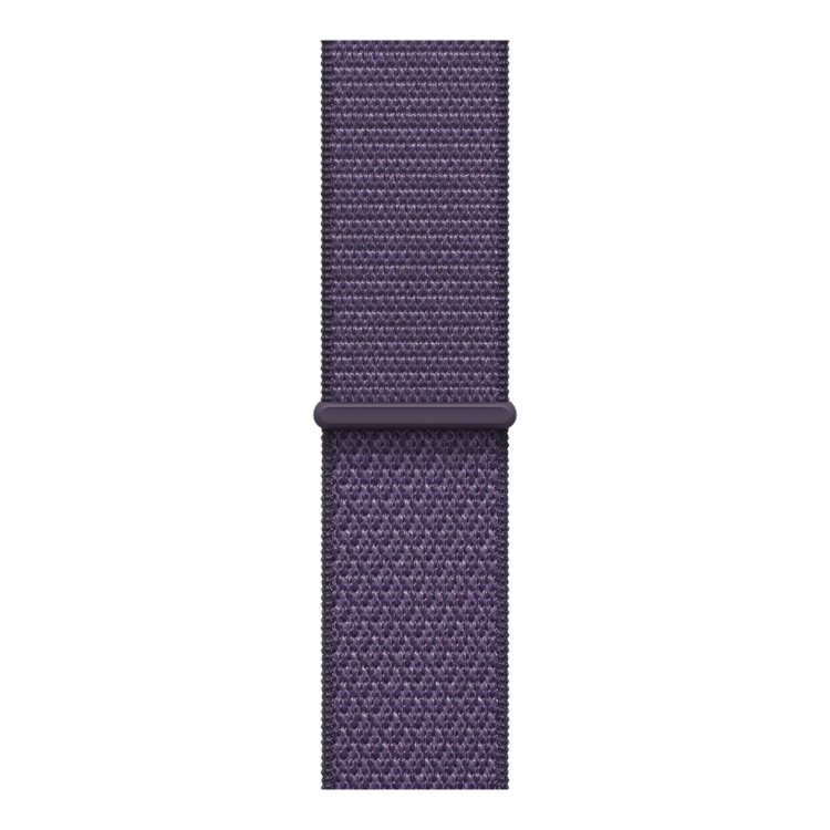 Apple Watch Series 11 GPS, 42mm Jet Black Aluminum Case with Purple Fog Sport Loop