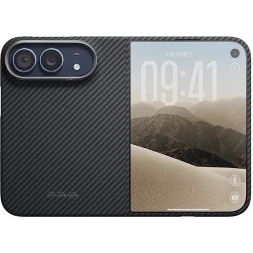 Чохол Pitaka Edge Case для iPhone 18 Duo (Black Grey(Twill)) (KI1801FS)