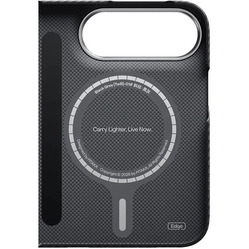 Чохол Pitaka Edge Case для iPhone 18 Duo (Black Grey(Twill)) (KI1801FS)